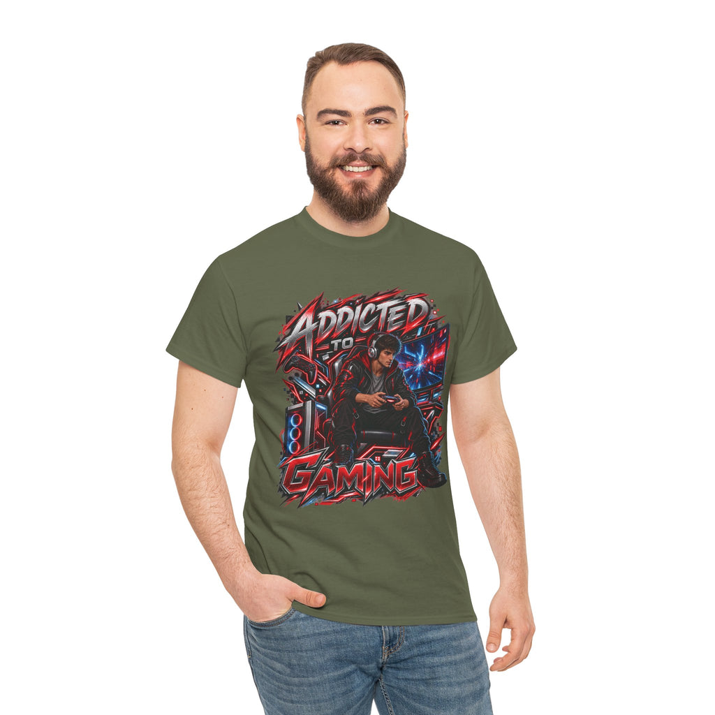 Addicted to Gaming Graphic T-Shirt