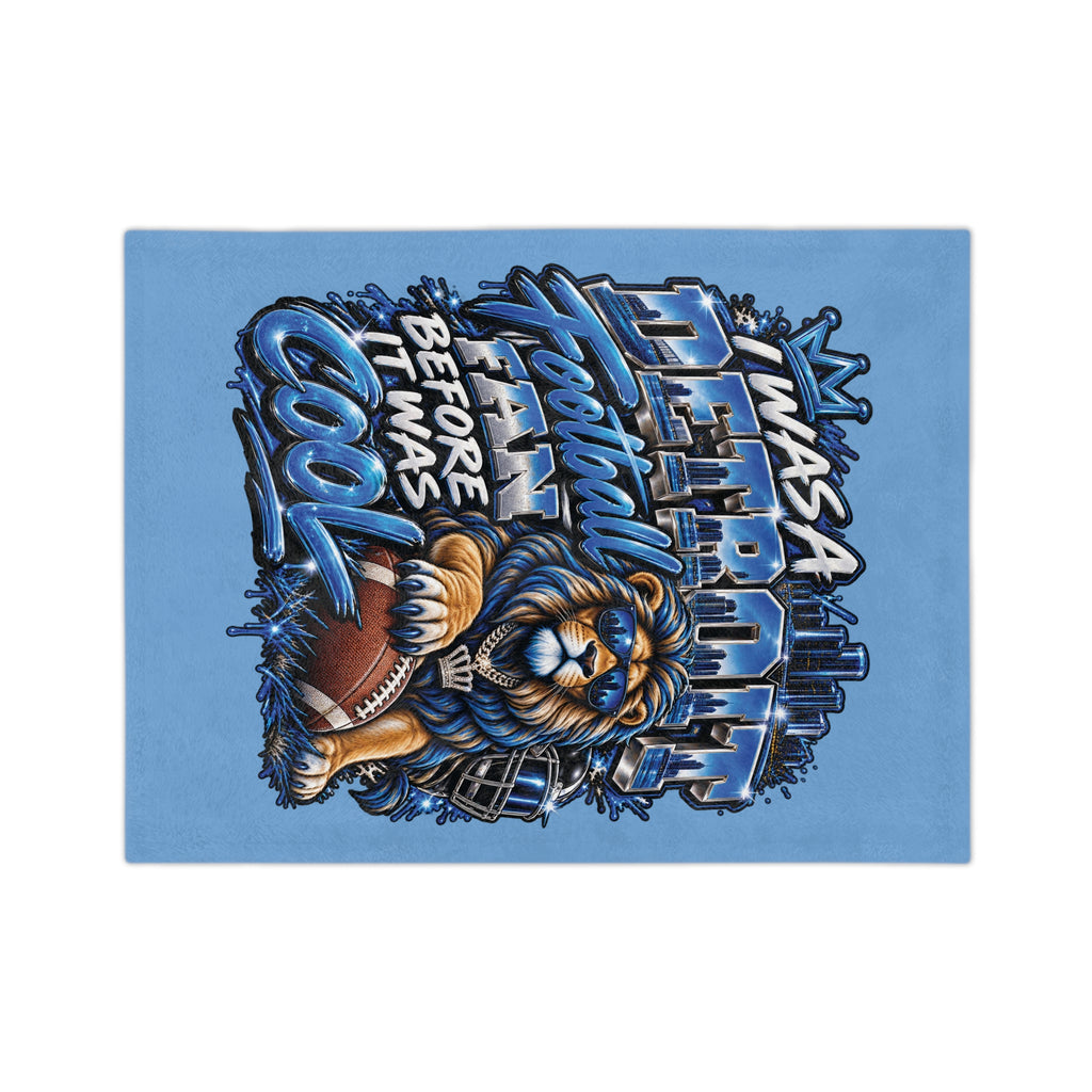 Detroit Football Lion Blanket | I Was a Detroit Football Fan Before It Was Cool velveteen