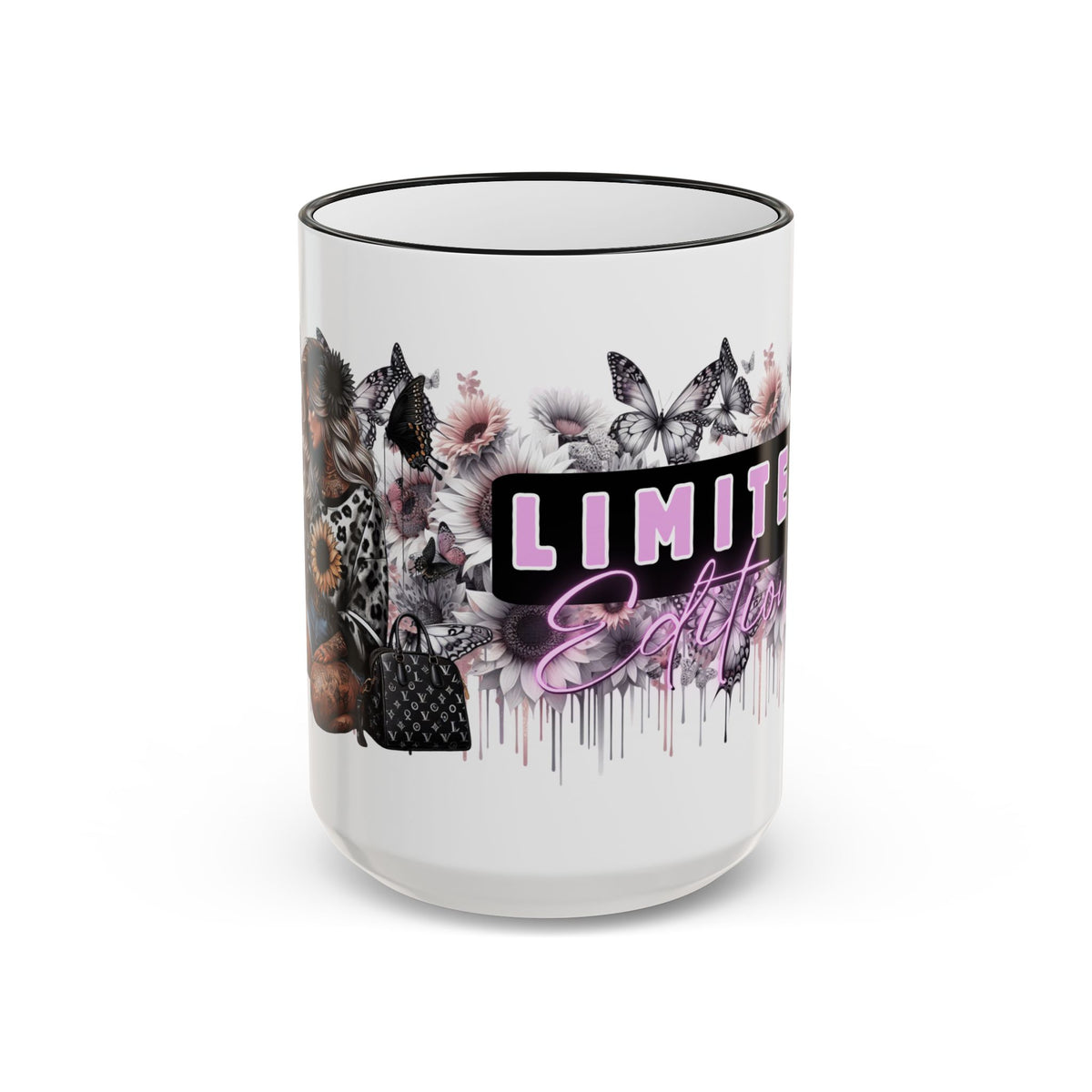 Limitless Beauty Mug | Accent Rim & Handle Ceramic Coffee Cup