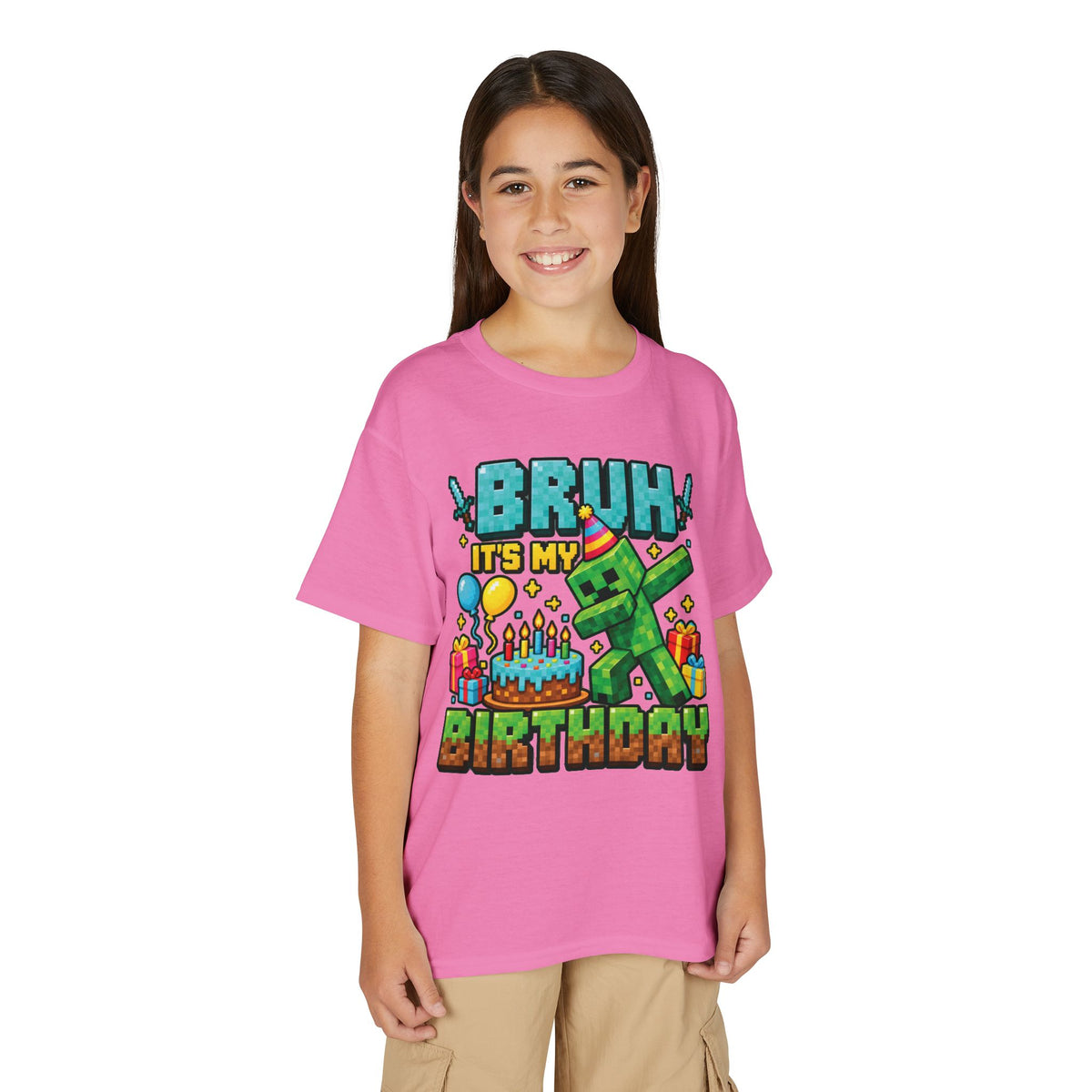 Bruh It’s My Birthday Minecraft Youth T-Shirt