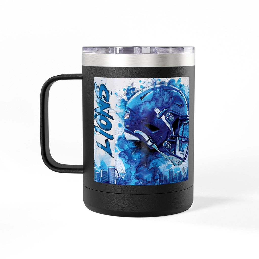 Blue Football Helmet Lions mug | 15oz Tumbler