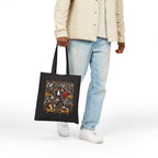 MJ King of Rock design Tote Bag | Retro music graphic canvas tote