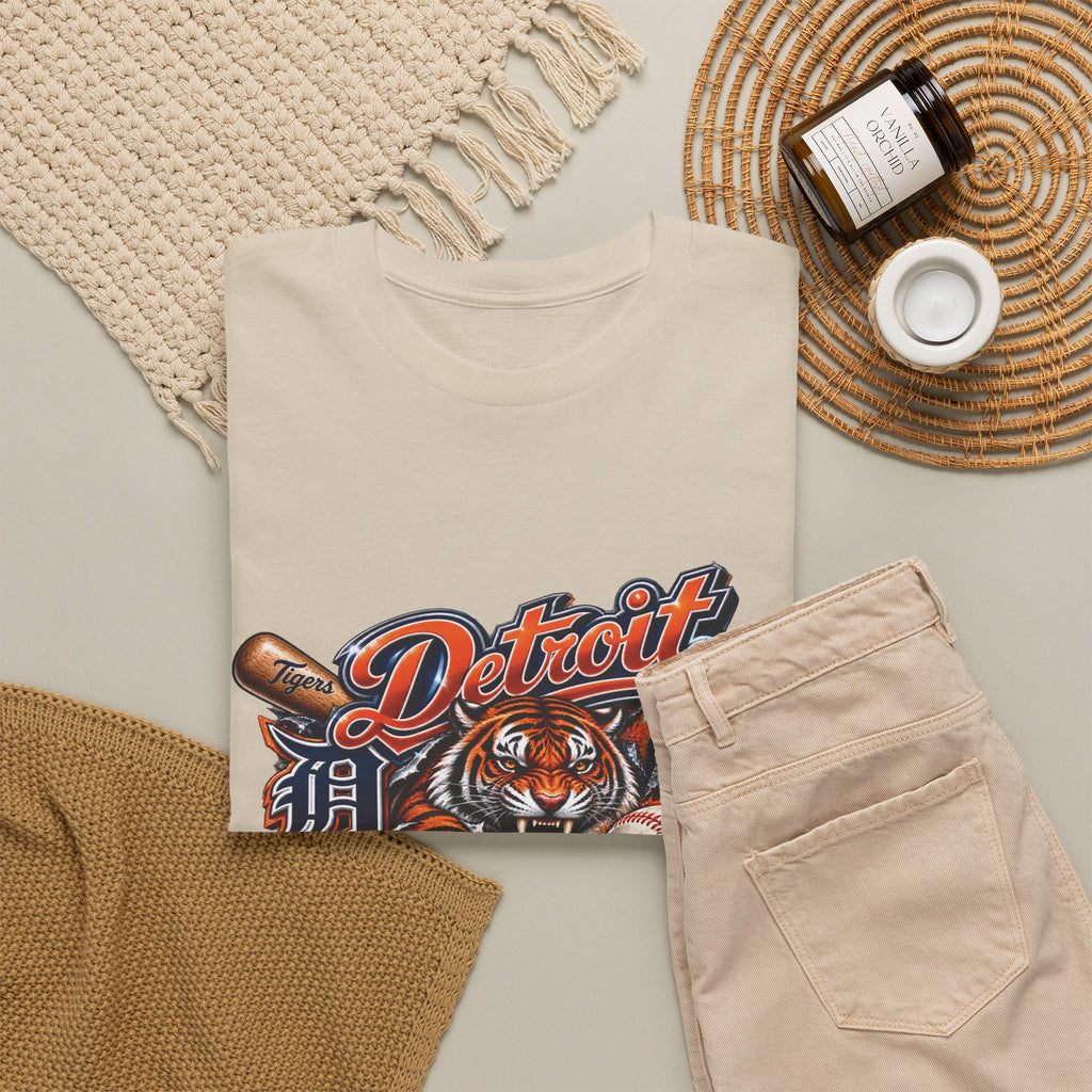 Detroit Tiger Baseball T-Shirt | Detroit skyline, claw marks
