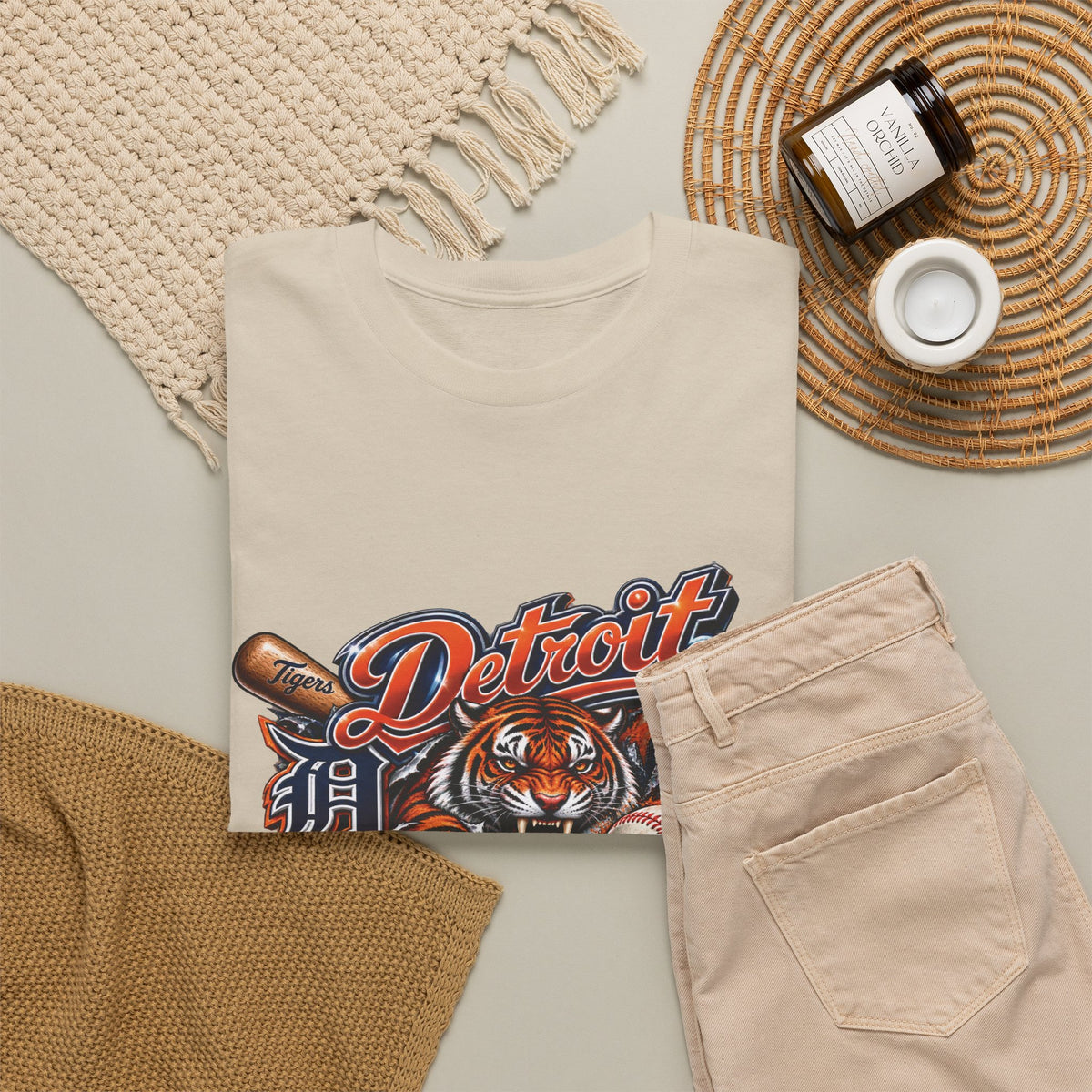 Detroit Tiger Baseball T-Shirt | Detroit skyline, claw marks