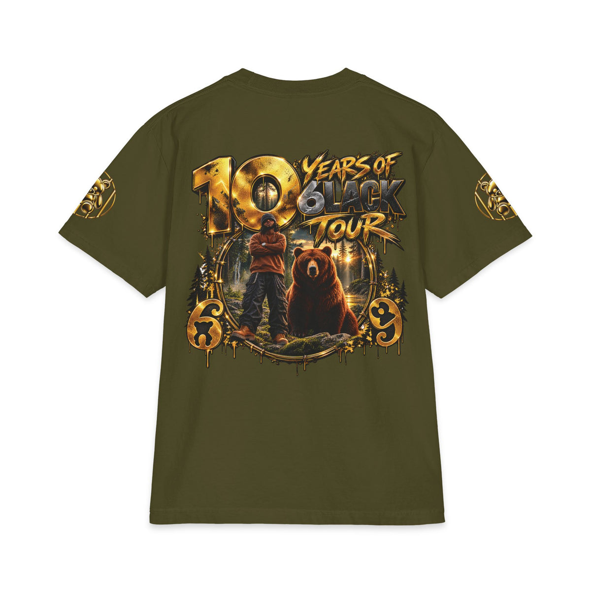 10 Years of 6lack Tour T-Shirt | Bear Forest Concert Tee