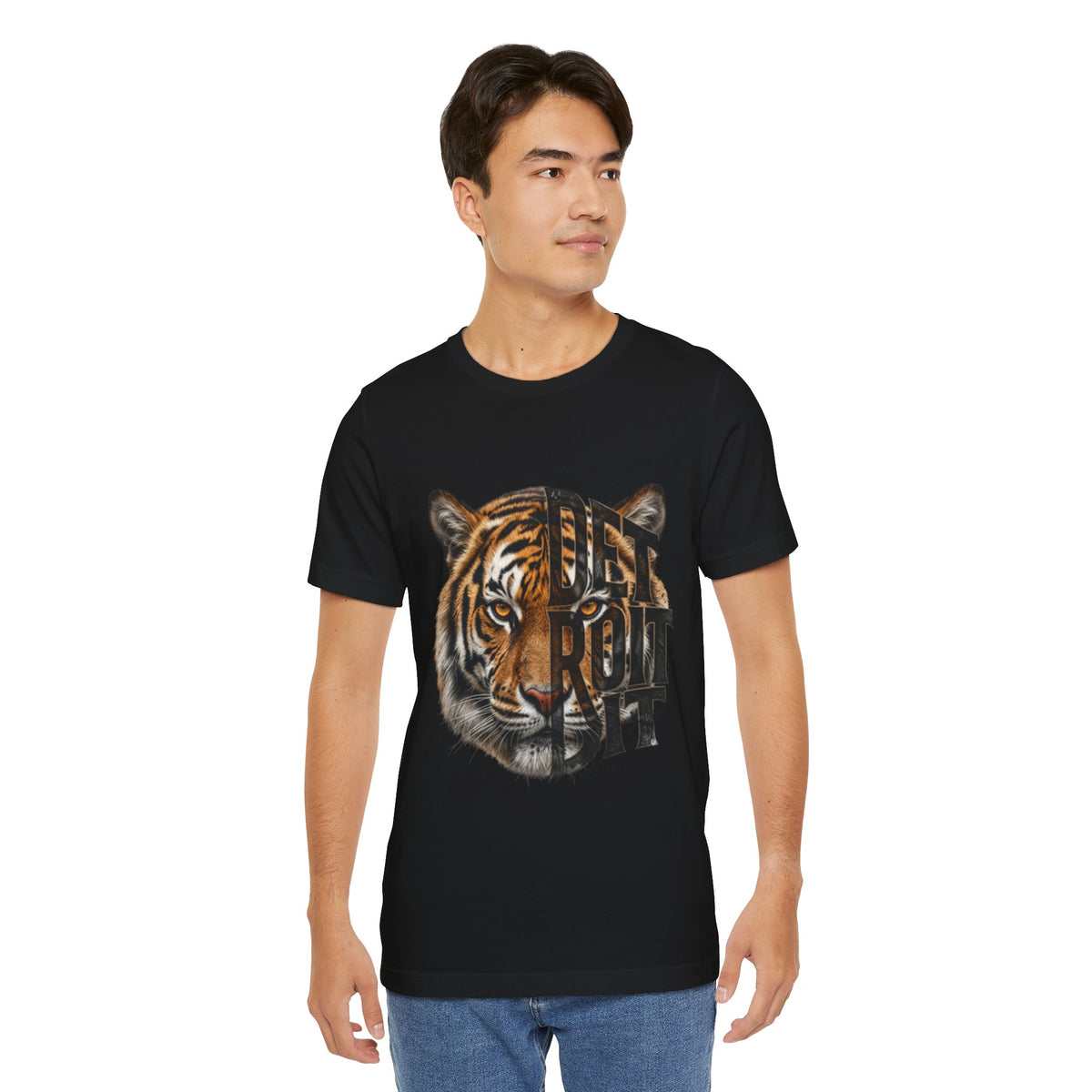 Tiger Head with Retro Script Tee | Vintage Wild Cat Graphic