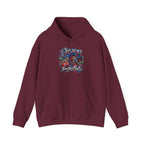 Detroit Basketball Graphic Hoodie | Vintage City Sports Logo, Front Collage Art