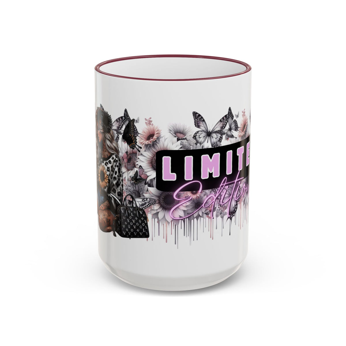 Limitless Beauty Mug | Accent Rim & Handle Ceramic Coffee Cup