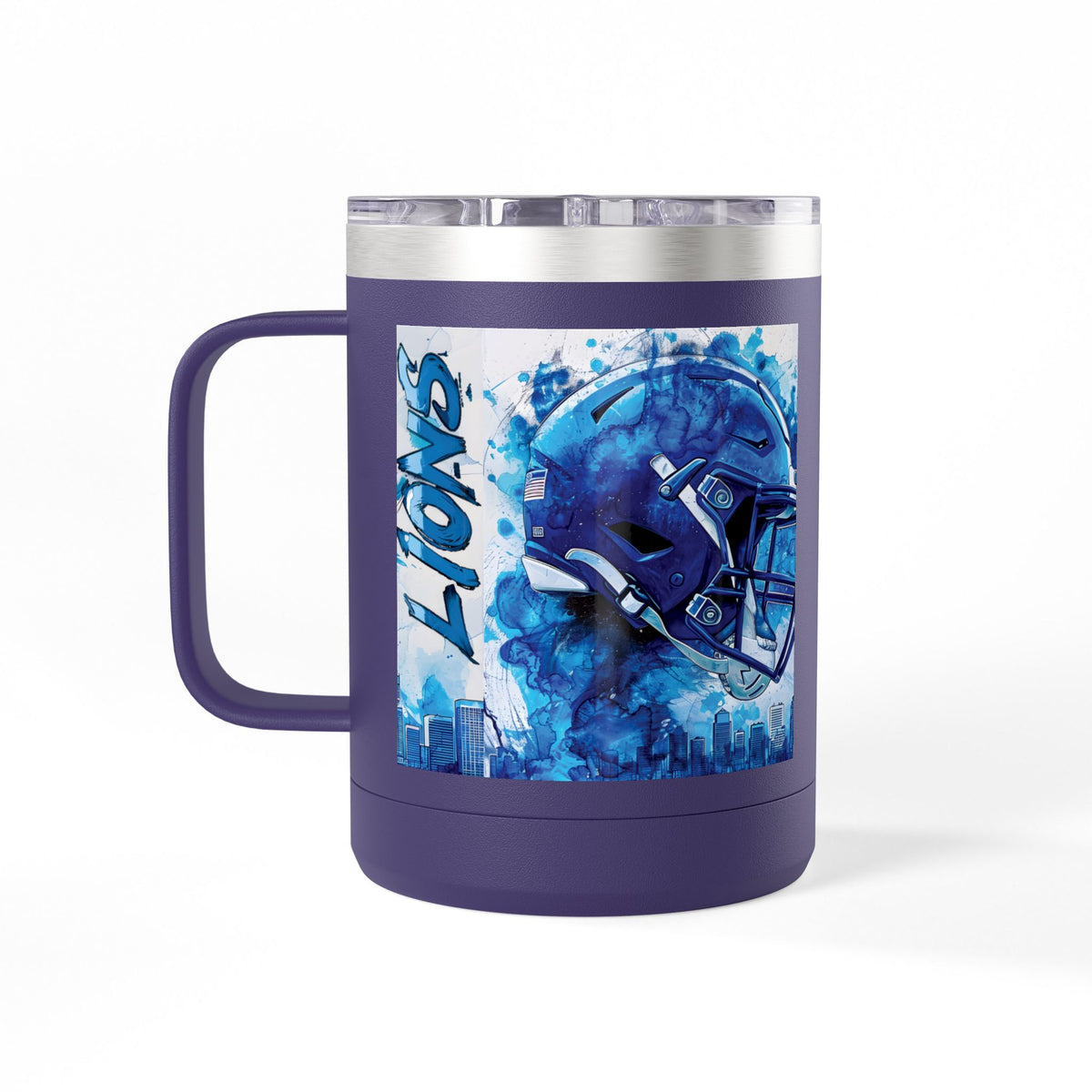 Blue Football Helmet Lions mug | 15oz Tumbler