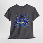 Detroit Football Graphic Tee | City Skyline, Players, Lions-Inspired Design