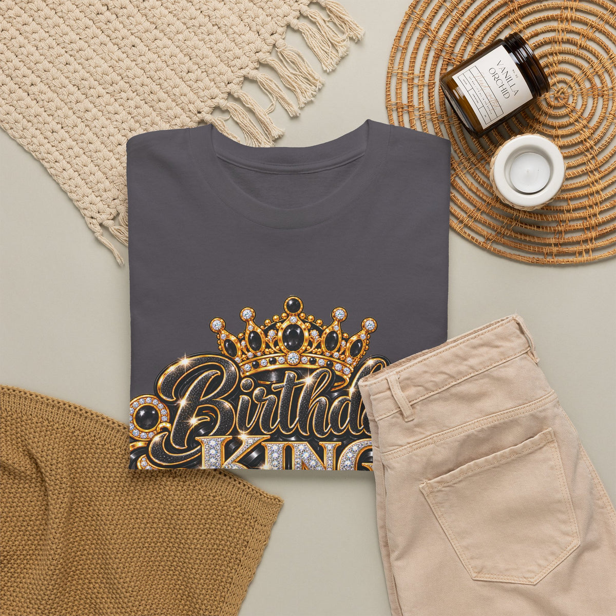 Birthday King Crown Graphic T-Shirt