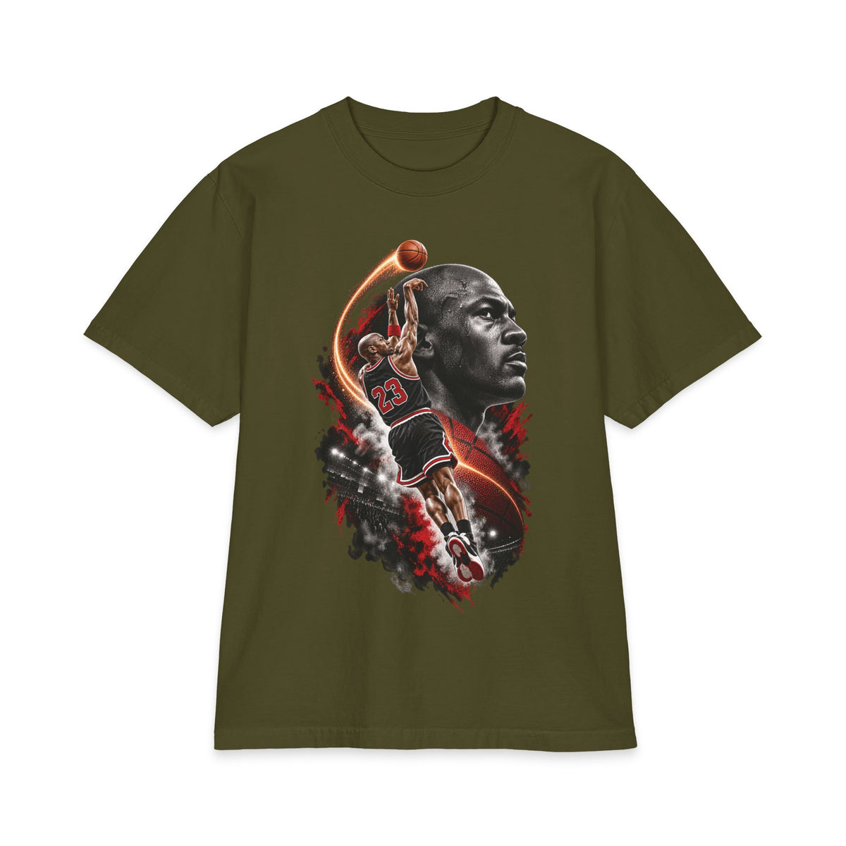 Basketball Slam Dunk Portrait T-Shirt | Sports Player Graphic Tee