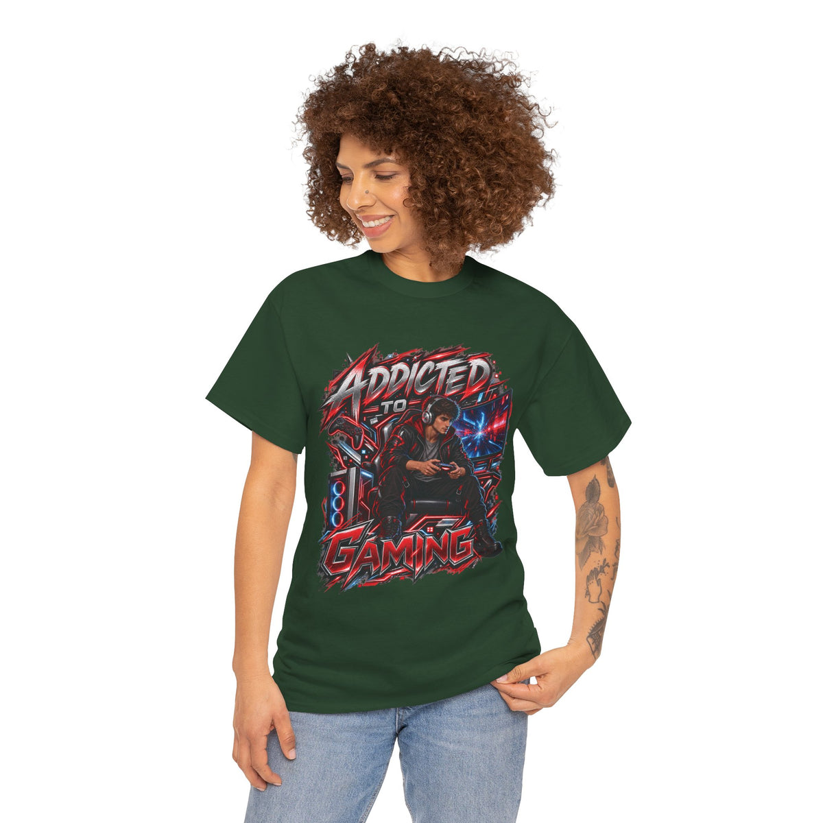 Addicted to Gaming Graphic T-Shirt