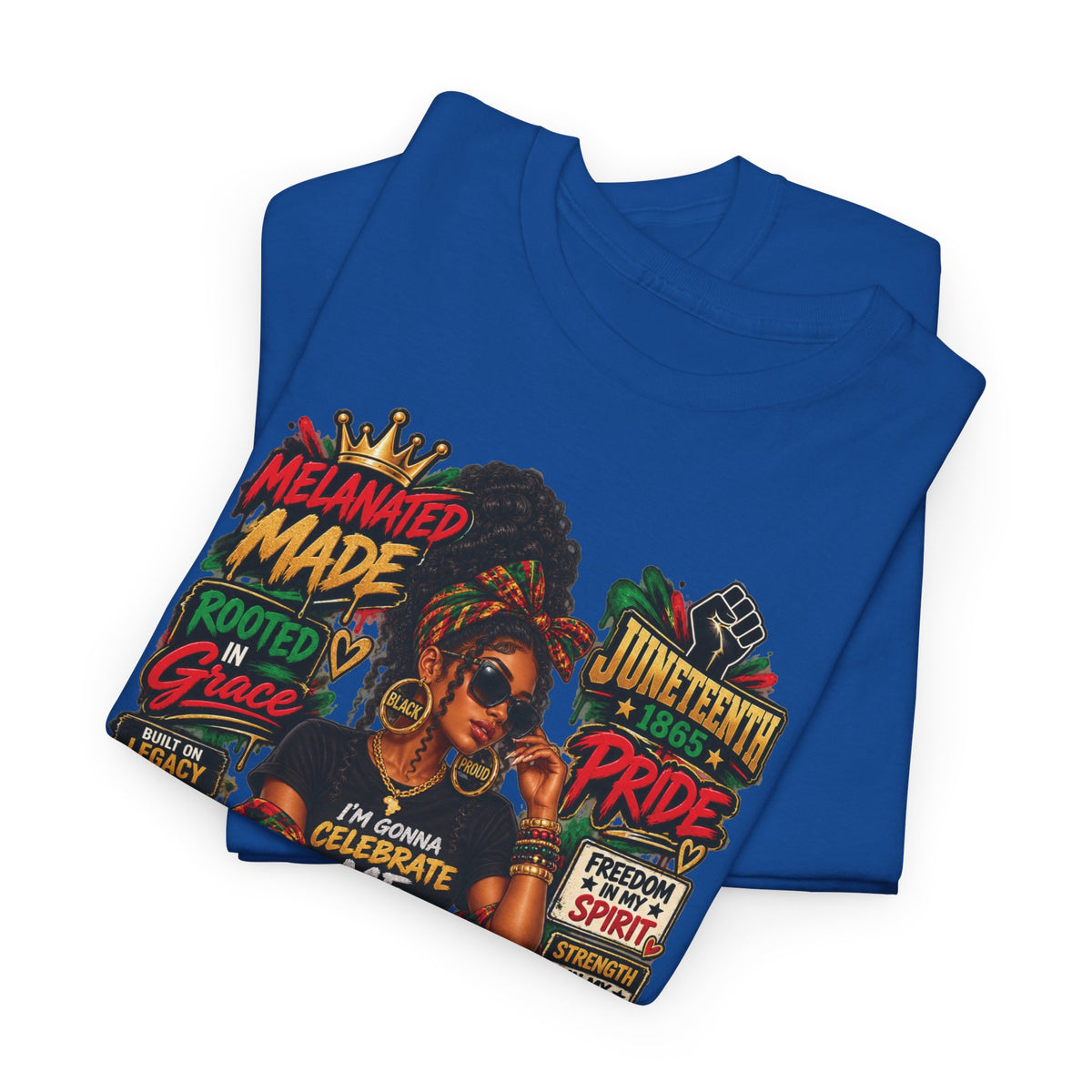 Melanated Made Rooted Grace T-Shirt | Celebrating Me graphic tee