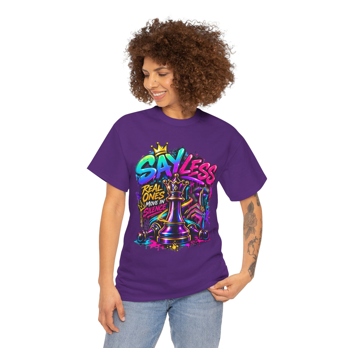 Say Less Chess King Tee | Graffiti Chess Piece Streetwear
