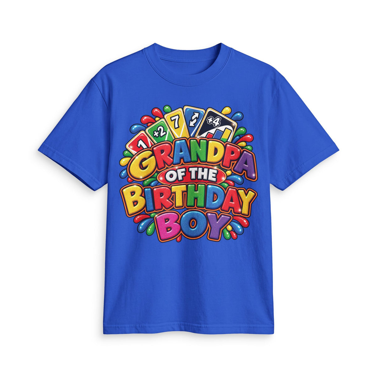 Grandpa of the Birthday Boy T-Shirt, Colorful Birthday Party Tee