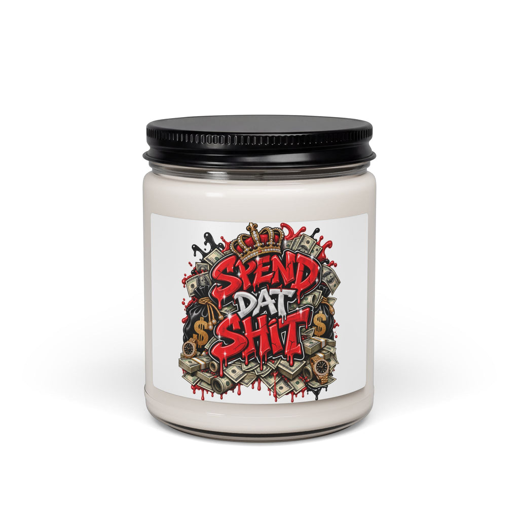 Spend Dat Shit Candle | 9oz Soy Jar, Graphic Graffiti Money Design