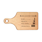 Grill Master Timer Wooden Cutting Board | Engraved Steak Doneness Guide