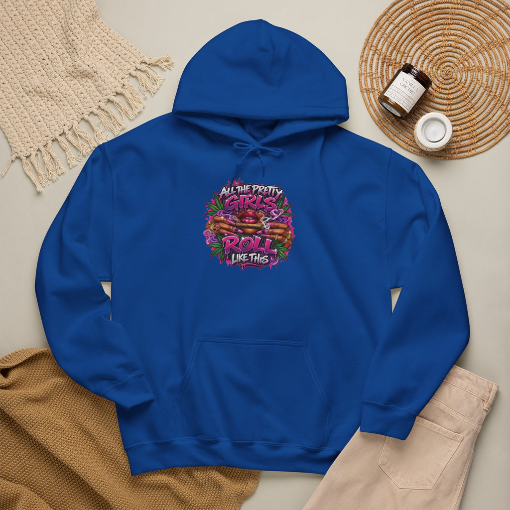 Girls Who Rock Roll Skate Hoodie | Retro Neon Skate Graphic