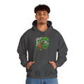 Puff Pass Stay Lifted Hoodie | Cannabis Leaf, Smoky Hand Illustration