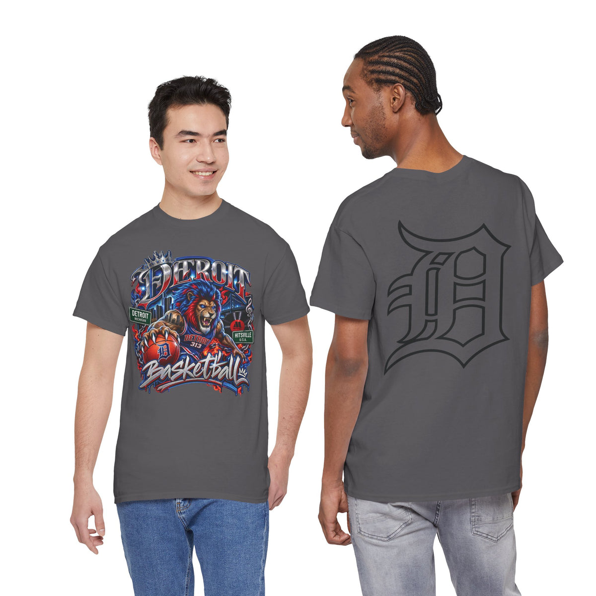 Detroit Basketball Tee | Motor City D Logo Shirt, Basketball Graphic