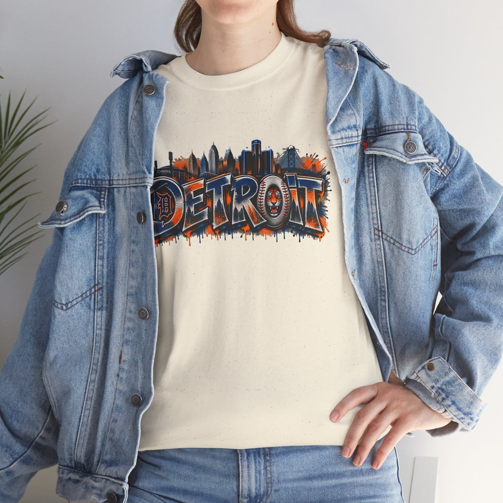 Detroit skyline graffiti T-Shirt | city skyline tee, urban street art