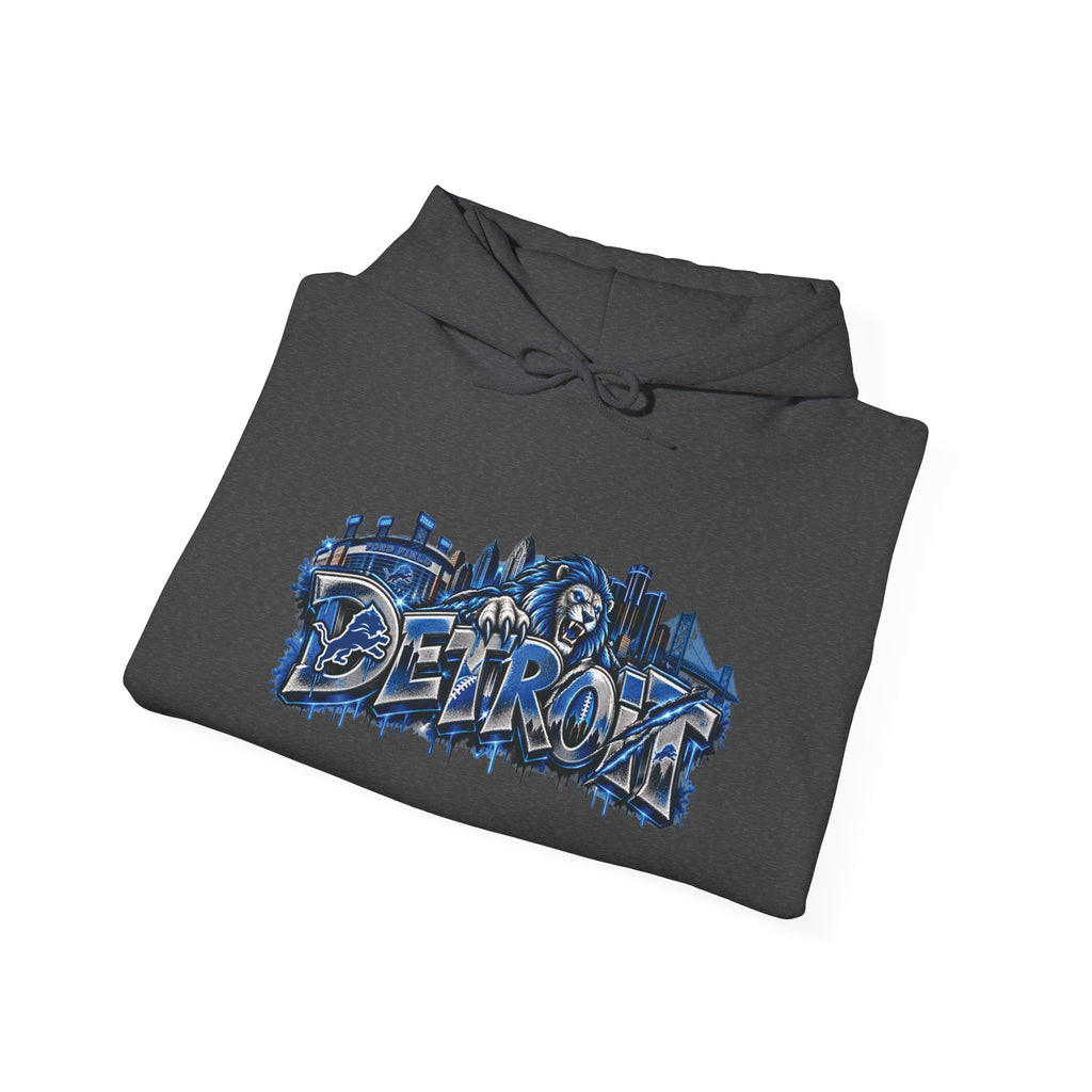 Detroit Graffiti Style Hoodie | City Skyline Street Art Pullover