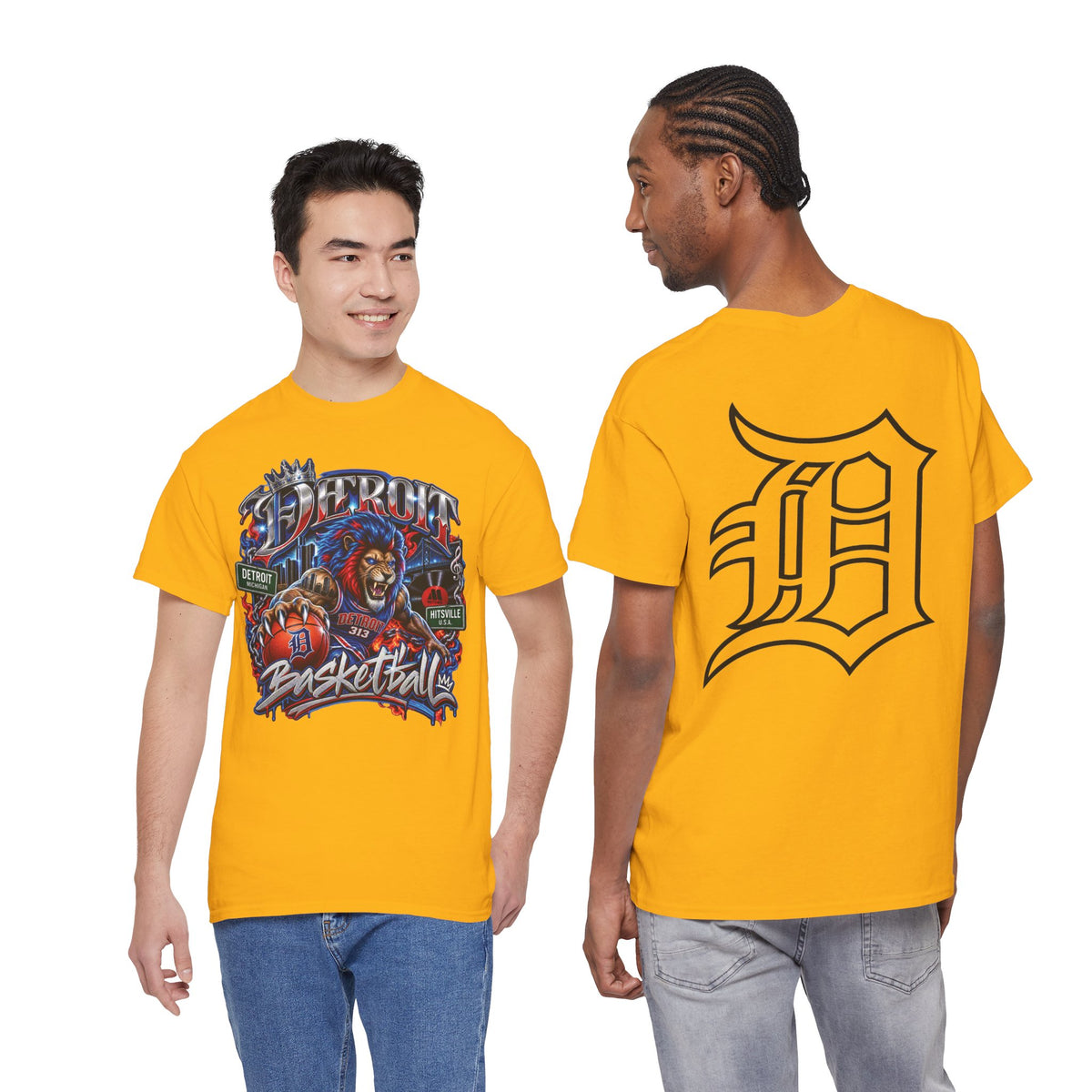 Detroit Basketball Tee | Motor City D Logo Shirt, Basketball Graphic