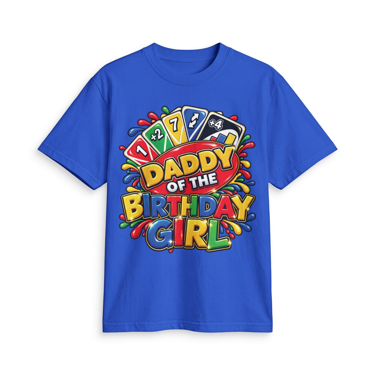 Daddy of the Birthday Girl T-Shirt | Colorful Birthday Dad Tee