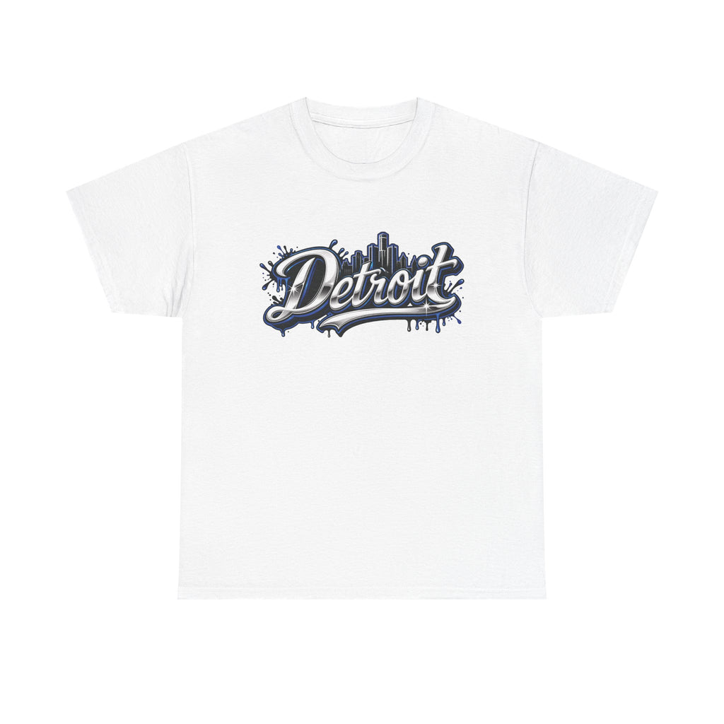 Detroit Skyline Script Tee | Detroit Lion of the North Graphic T-Shirt