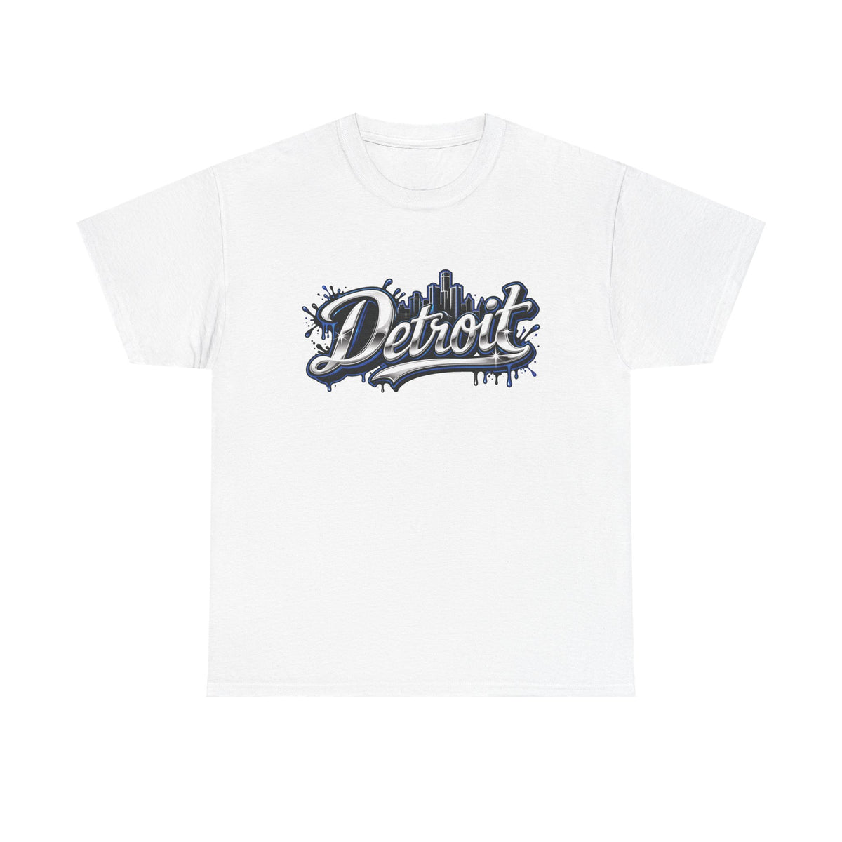 Detroit Skyline Script Tee | Detroit Lion of the North Graphic T-Shirt