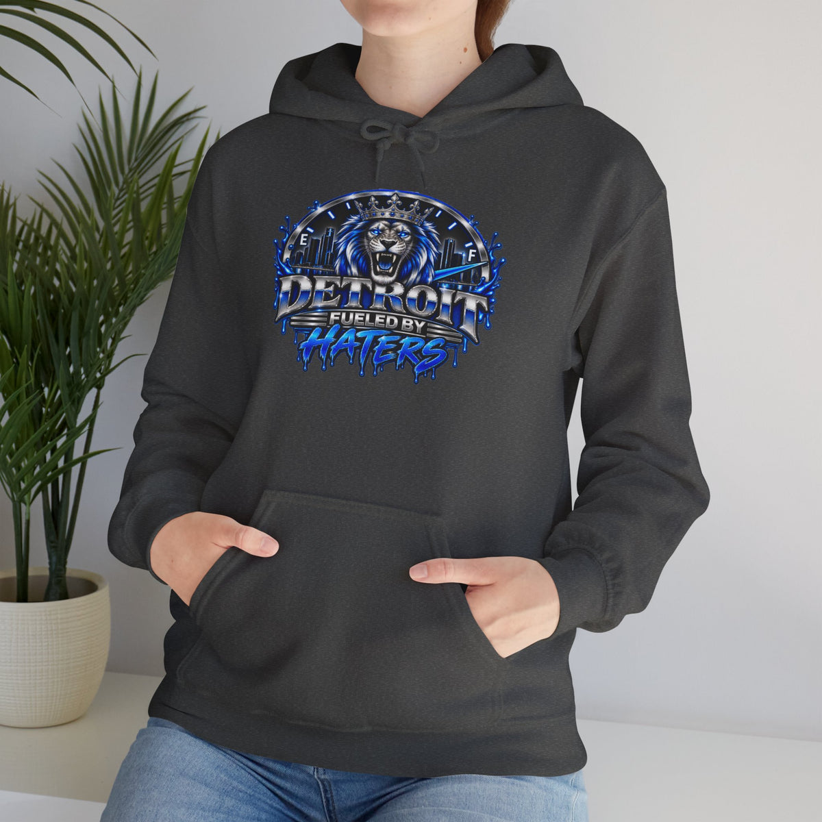 Detroit Graffiti Lion Hoodie | Detroit Drip Streetwear Sweatshirt
