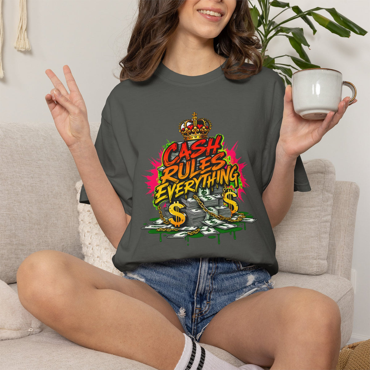 Cash Rules Everything Around Me T-shirt | Streetwear Money Graphic Tee