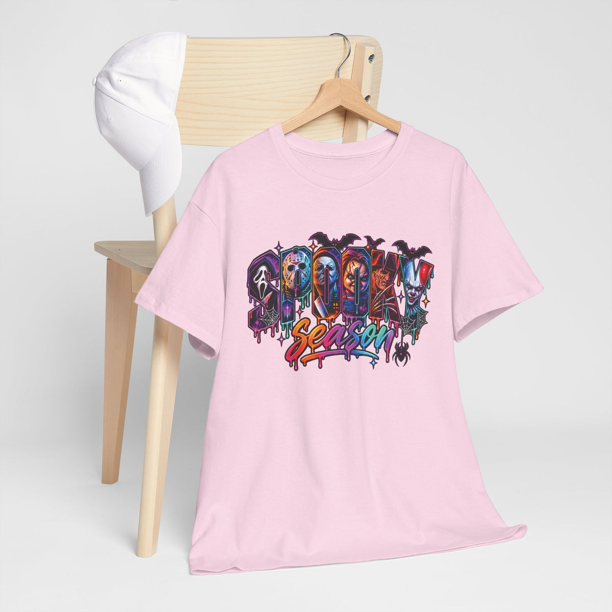 Horror Mask Graffiti Tee | Spooky Season Halloween Slasher Skull Vampire Werewolf