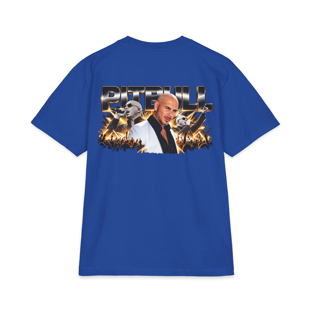 Pitbull Graphic T-Shirt | Hip Hop Logo, Portrait, Gold Chrome Lettering