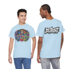 Detroit Lion Graffiti tee | Colorful Drip Lion Detroit Tee