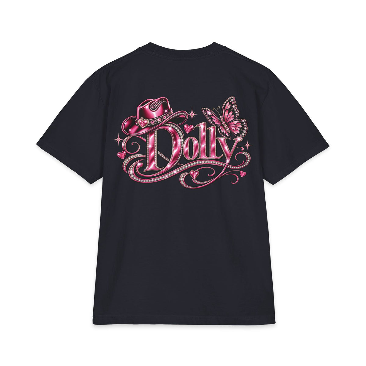 Retro Pink Dolly Portrait T-Shirt | Country Cowgirl Graphic Tee