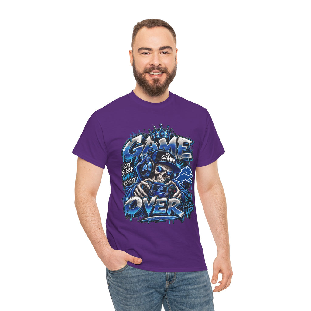 Game Over Skull Gamer Tee | Video Game Controller Graphic Shirt