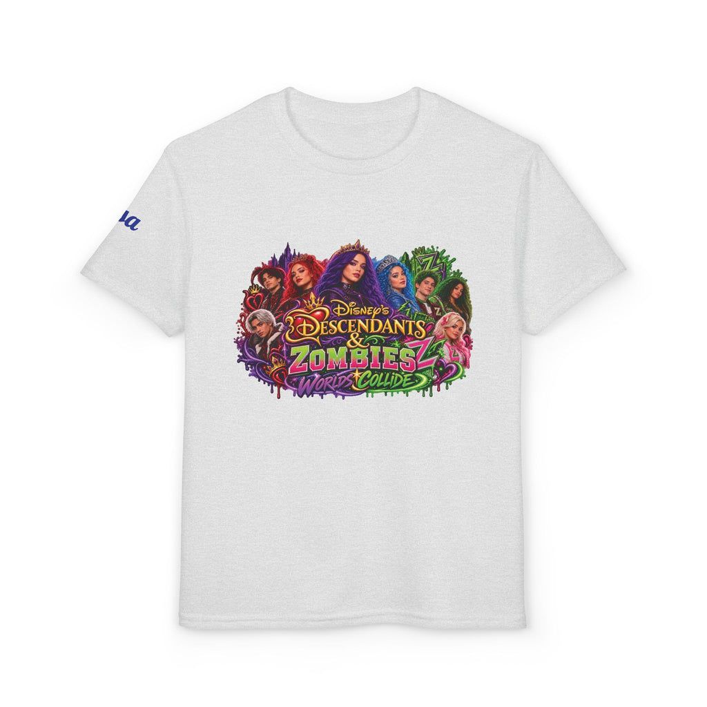 Descendants and Zombies worlds Collide Logo Youth T-Shirt | Movie Character Tee