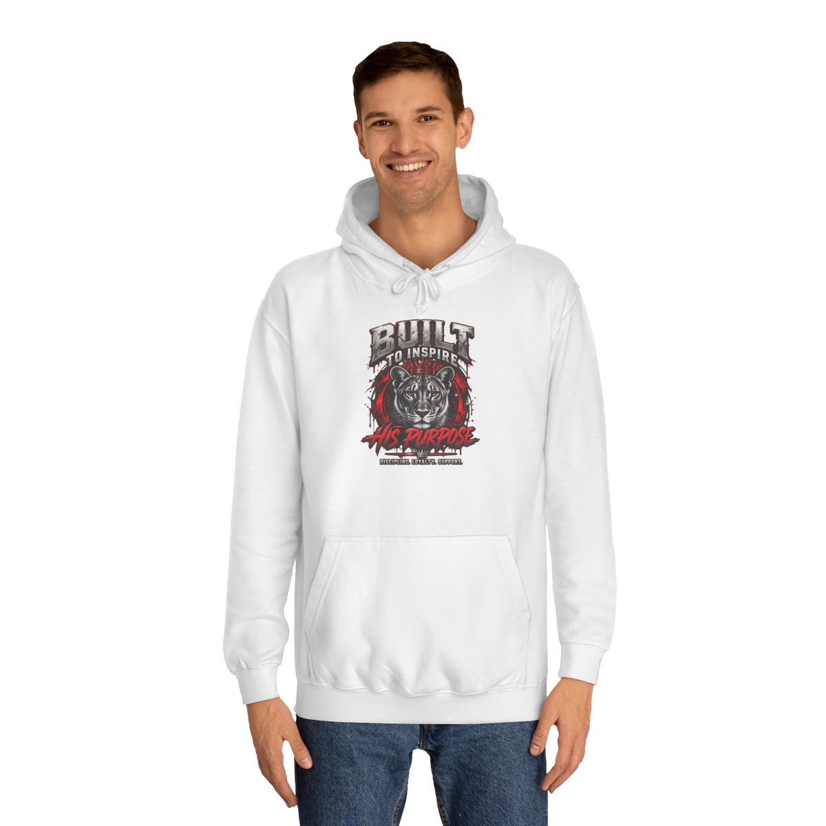 Built ro Inspire his Purpose Couples Graphic Hoodie