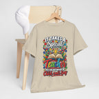 It Takes a Special Teacher Tee | Colorful Book & Flowers Teacher Shirt