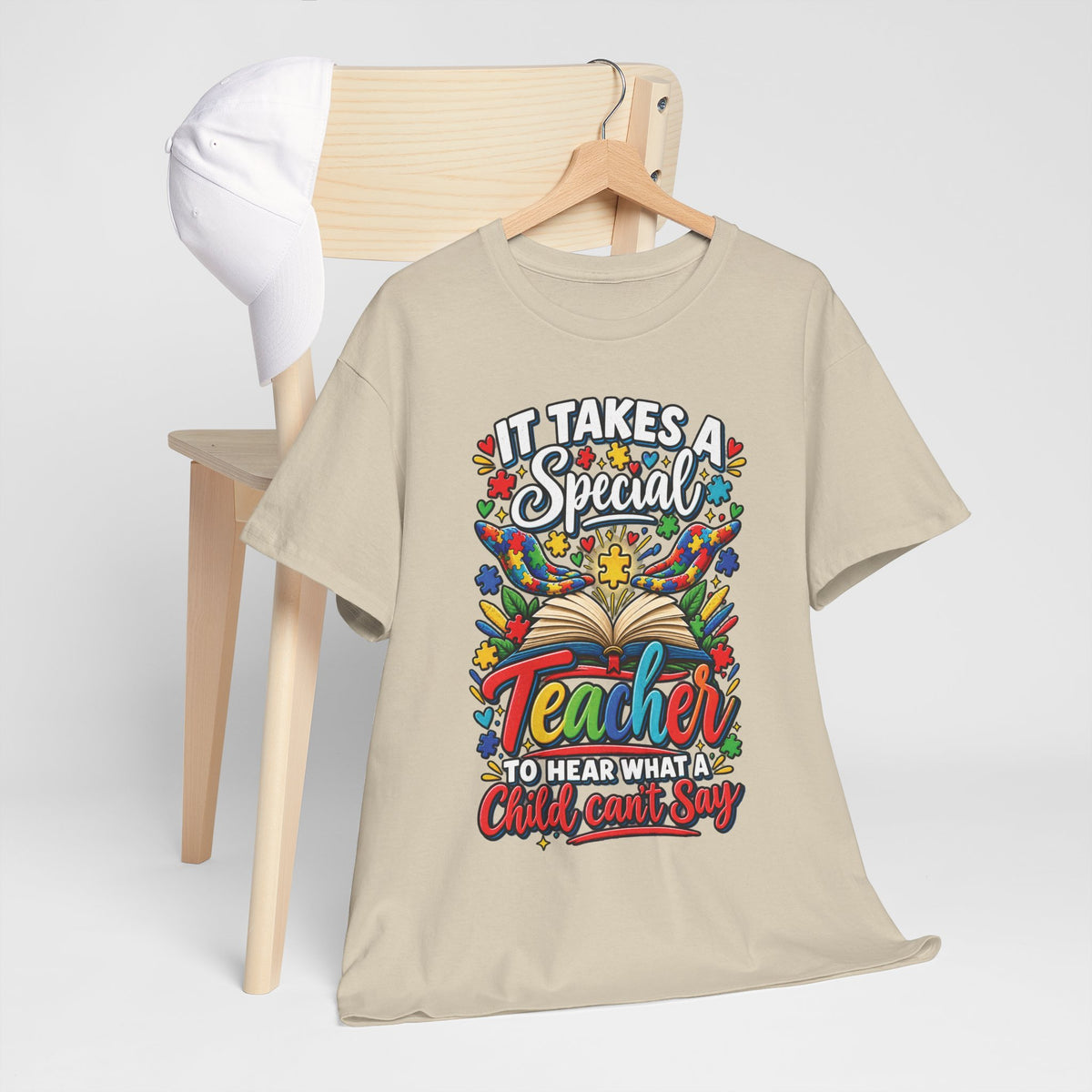 It Takes a Special Teacher Tee | Colorful Book & Flowers Teacher Shirt