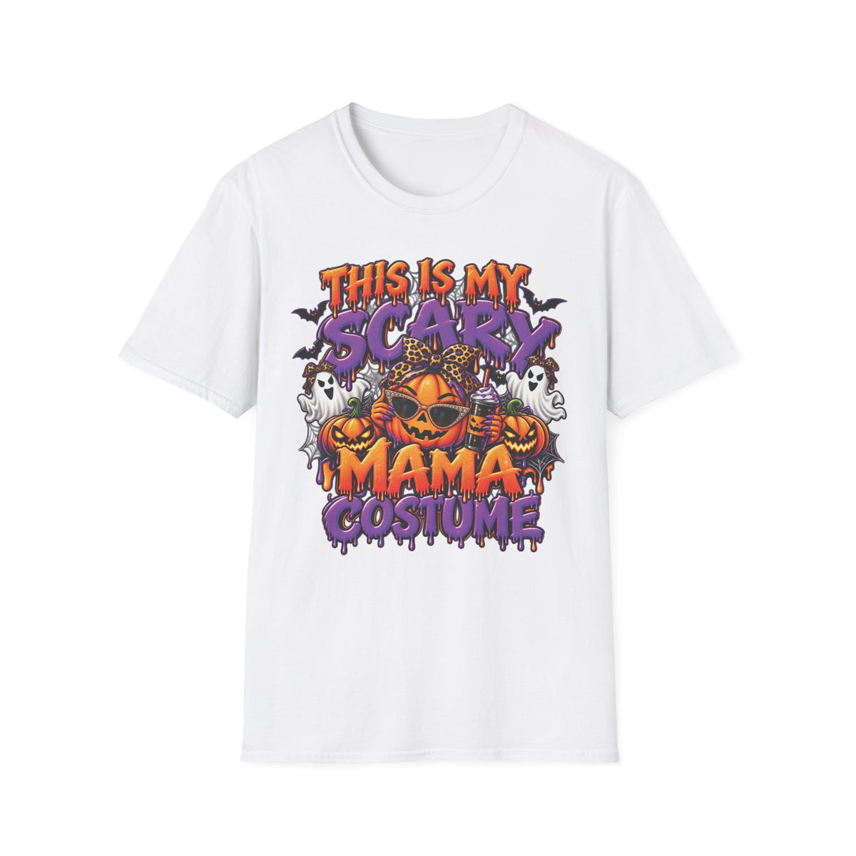 This Is My Scary Mama Costume T-Shirt | Halloween Pumpkin Ghosts Bats
