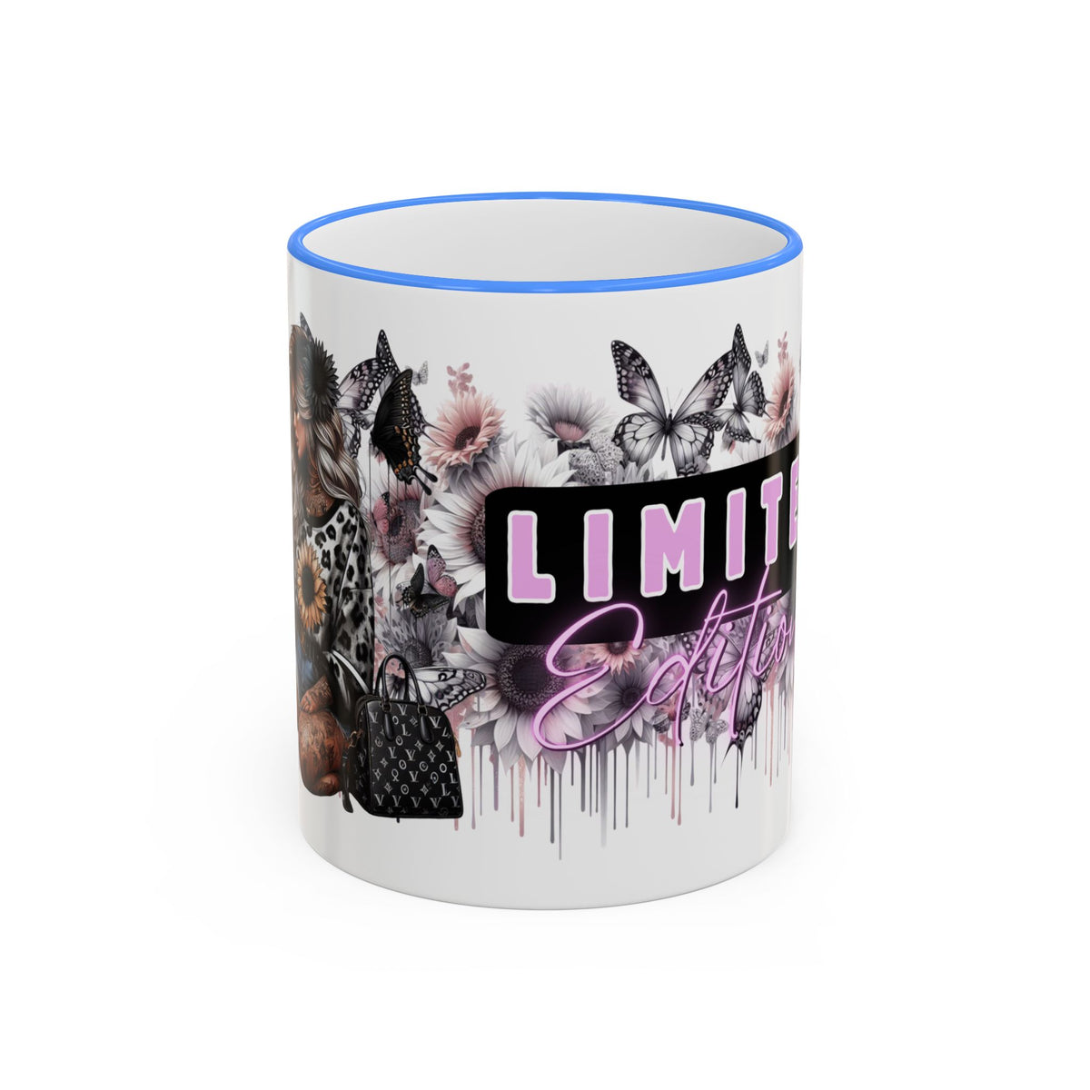 Limitless Beauty Mug | Accent Rim & Handle Ceramic Coffee Cup