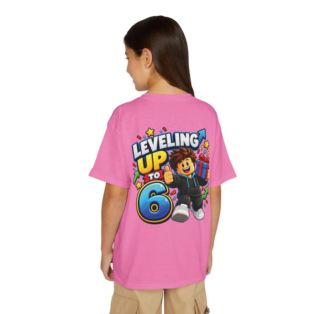 Roblox Birthday Leveling Up to 6 Youth T-Shirt