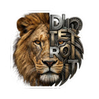 Lion Half-Mechanical Face Kiss-Cut Sticker | Realistic Lion Illustration