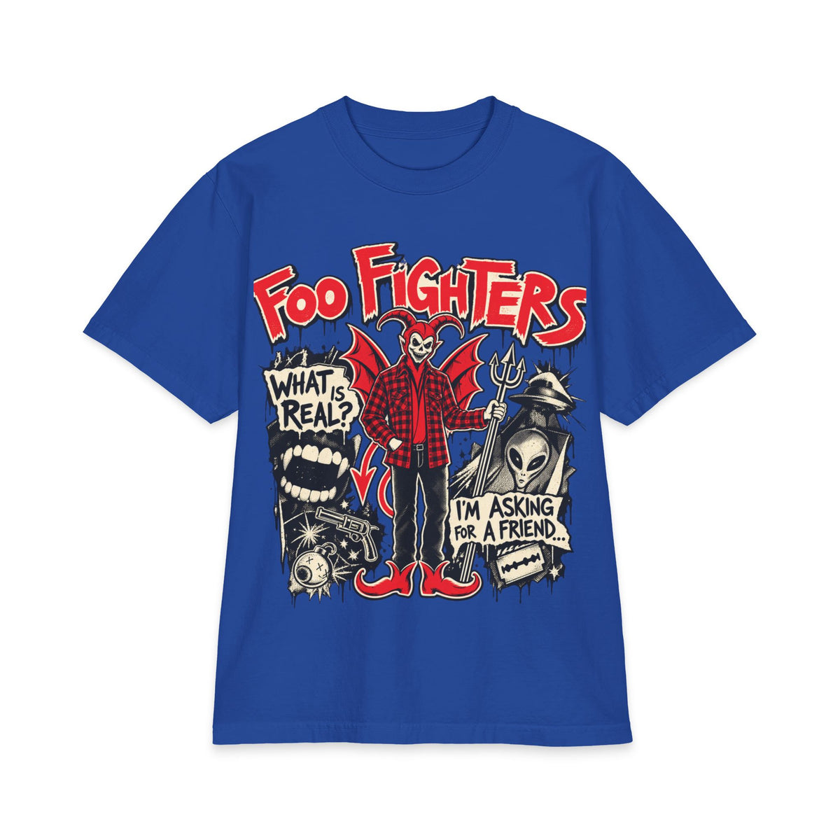 Foo Fighters band logo tee | Rock skull graphic T-Shirt