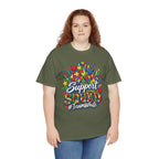 Support Squad T-Shirt | Autism Awareness Ribbon, Puzzle Heart Design