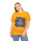 Detroit Legends collage T-Shirt | Motor City skyline, classic cars, musicians