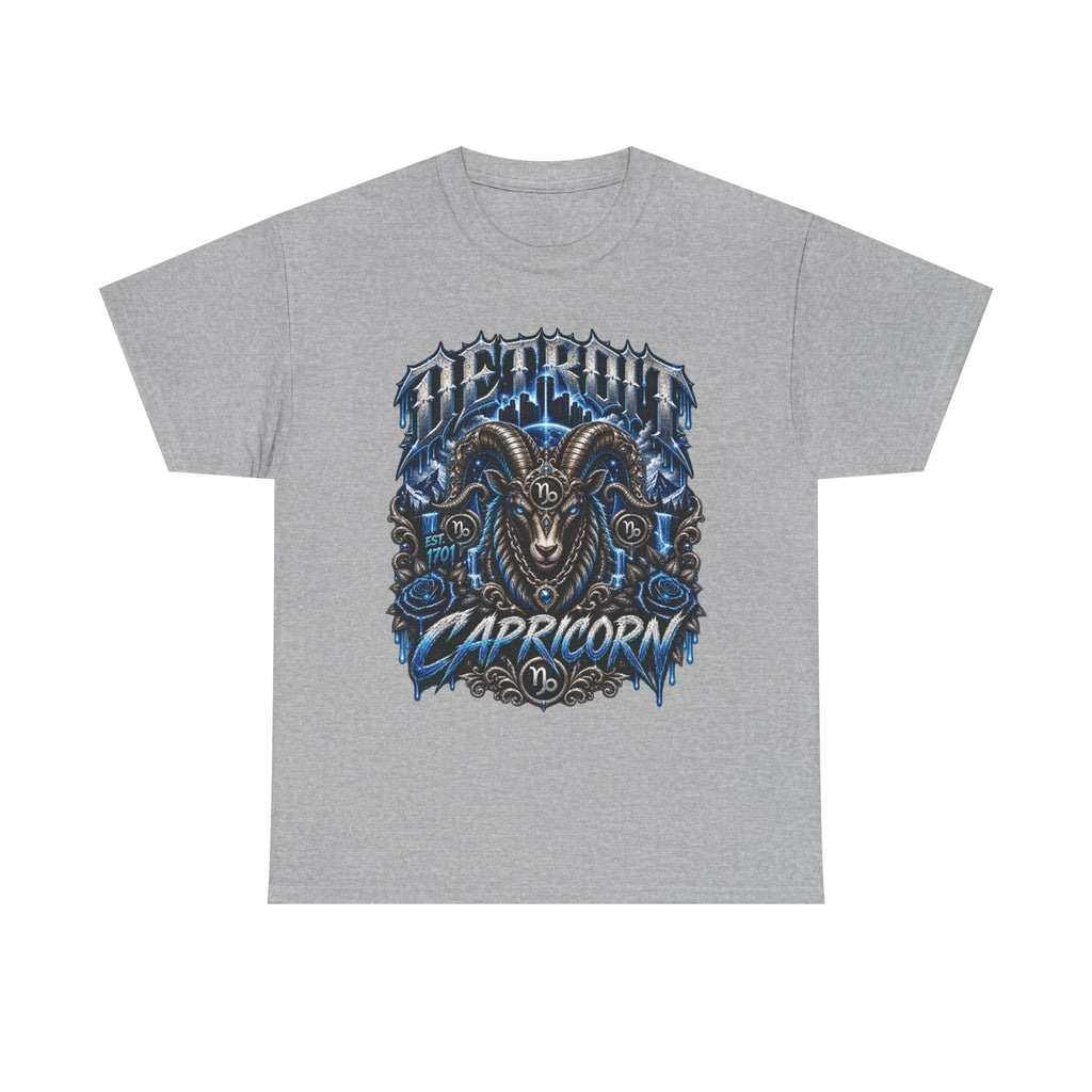 Capricorn Goat Graphic Tee | Zodiac Detroit Illustration T-Shirt
